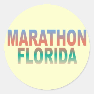 Marathon Florida Keys Ronde Sticker