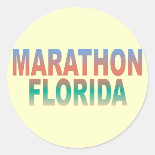 Marathon Florida Keys Ronde Sticker (Voorkant)