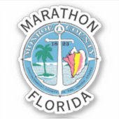 Marathon - Florida Keys Sticker (Voorkant)