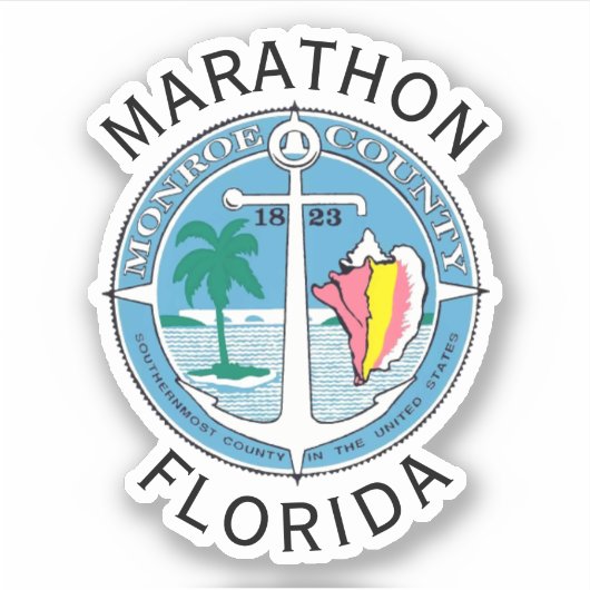 Marathon - Florida Keys Sticker (Voorkant)