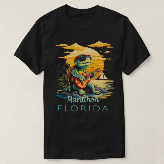 Marathon Florida Keys Vakantie Schildpad T-shirt (Design voorkant)