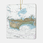 Marathon Florida Nautical Chart Vaca Key Keramisch Ornament (Links)