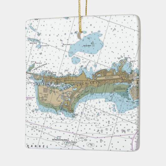Marathon Florida Nautical Chart Vaca Key Keramisch Ornament (Links)