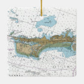 Marathon Florida Nautical Chart Vaca Key Keramisch Ornament (Achterkant)