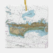 Marathon Florida Nautical Chart Vaca Key Keramisch Ornament (Voorkant)