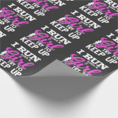 Marathon Girl Athlete Runner Cadeaupapier (Hoek)