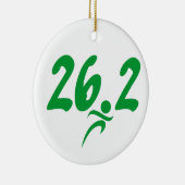 Marathon, groen 26.2 keramisch ornament (Rechts)