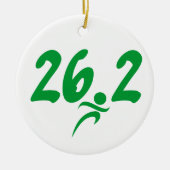 Marathon, groen 26.2 keramisch ornament (Voorkant)