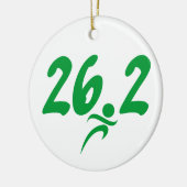Marathon, groen 26.2 keramisch ornament (Links)