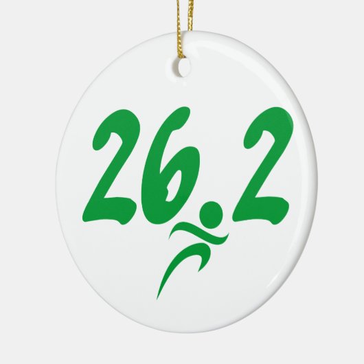 Marathon, groen 26.2 keramisch ornament (Links)