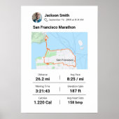 Marathon | Half marathon aangepaste plattegrond be Poster (Voorkant)