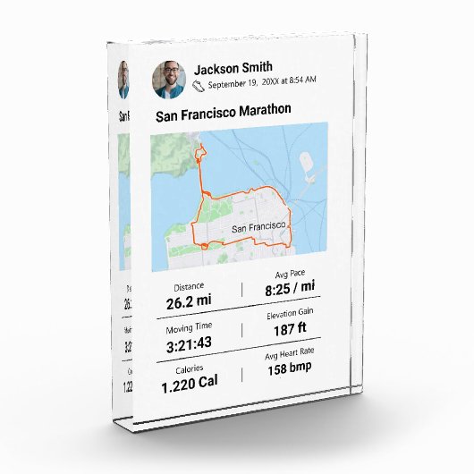 Marathon | Half marathon Best Runner Cadeau Fotoblokken (Links)