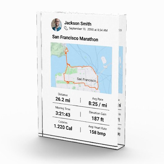 Marathon | Half marathon Best Runner Cadeau Fotoblokken (Rechts)