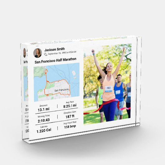 Marathon | Half marathon Best Runner Photo Gift Fotoblokken (Links)