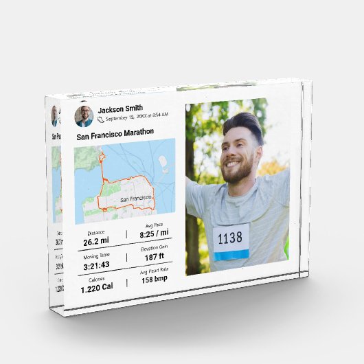 Marathon | Half marathon Best Runner Photo Gift Fotoblokken (Links)