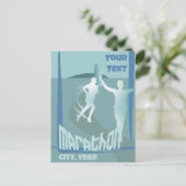Marathon hardloop groet herinneringspostkaart briefkaart (Staand voorkant)