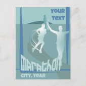 Marathon hardloop groet herinneringspostkaart briefkaart (Voorkant)