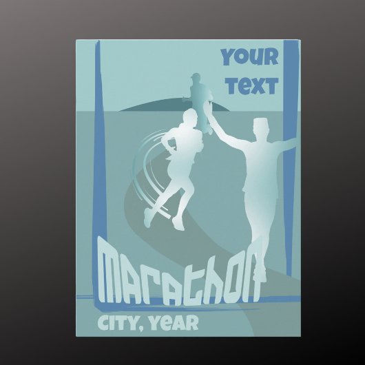 Marathon hardloop groet memorabilia briefkaart