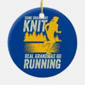 Marathon hardloop oma grootmoeder  keramisch ornament (Achterkant)