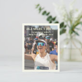 Marathon hardlopen aankondiging begroeting voltooi (Staand voorkant)