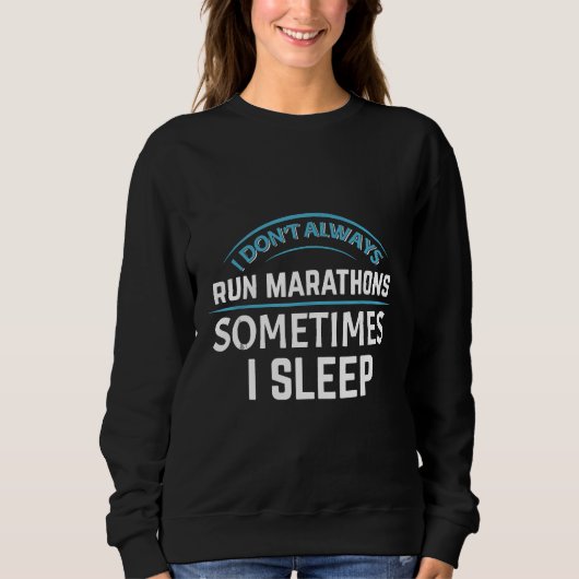 Marathon hardlopen langeafstandsloper niet altijd trui (Voorkant)