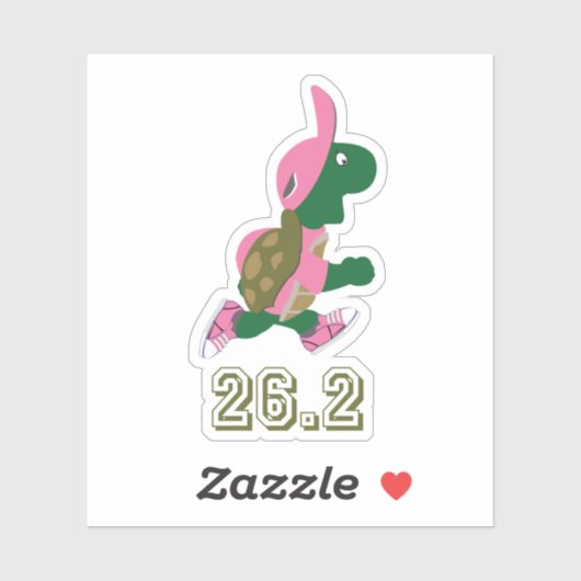 Marathon in roze sticker (Vel)