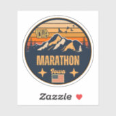 Marathon, Iowa Ia, Verenigde Staten Sticker (Vel)