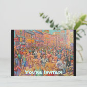 Marathon-Je bent uitgenodigd. Kaart (Staand voorkant)