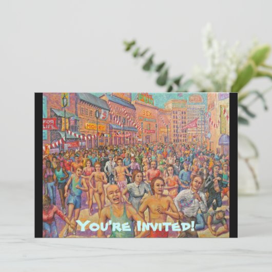 Marathon-Je bent uitgenodigd. Kaart (Staand voorkant)