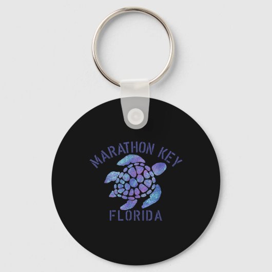 Marathon Key, FL Beach Design _ Tribal Turtle Gift Sleutelhanger (Voorkant)