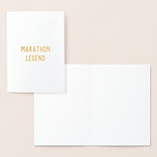 Marathon Legend gefeliciteerd met succes kaart (Display)