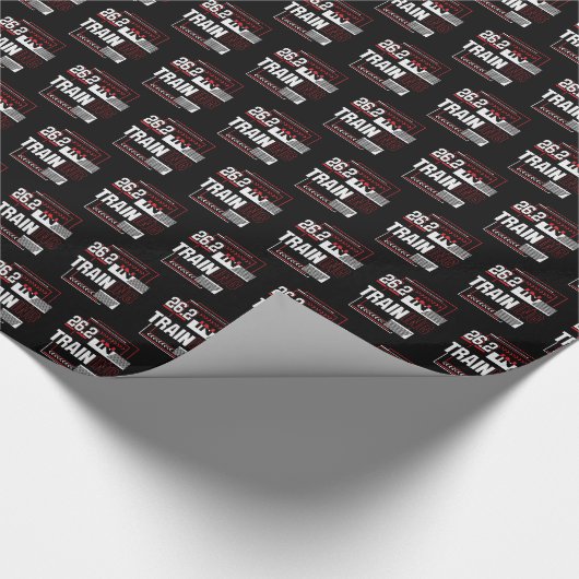 Marathon loopt - 26.2 in de Abstracte Opleiding Cadeaupapier (Hoek)