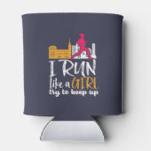 Marathon lopen als een meisje, probeer op te houde blikjeskoeler (Achterkant)