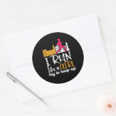 Marathon lopen als een meisje, probeer op te houde ronde sticker (Envelop)