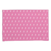 Marathon lopers op roze achtergrond kussensloop (Voorkant-Rechts)