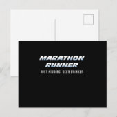 Marathon Lover Beer Drinker Alcohol Drinkers Gift Briefkaart (Voorkant / Achterkant)