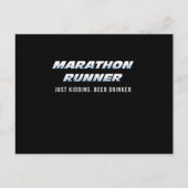Marathon Lover Beer Drinker Alcohol Drinkers Gift Briefkaart (Voorkant)