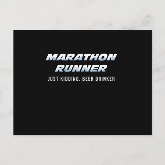 Marathon Lover Beer Drinker Alcohol Drinkers Gift Briefkaart (Voorkant)
