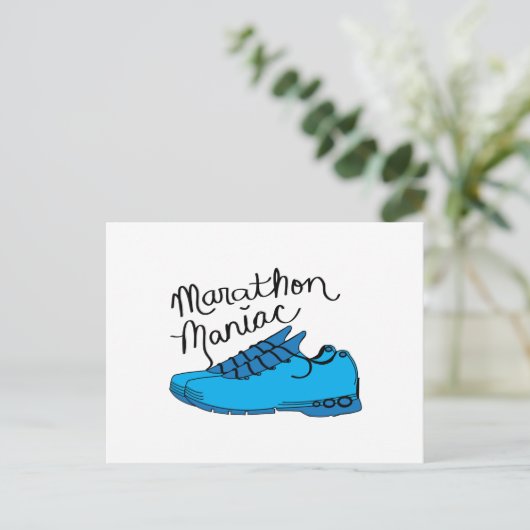 Marathon Maniac Briefkaart (Staand voorkant)