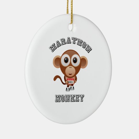 Marathon MOnkey Keramisch Ornament (Rechts)