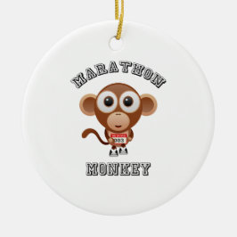 Marathon MOnkey Keramisch Ornament