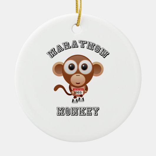 Marathon MOnkey Keramisch Ornament (Voorkant)