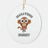 Marathon MOnkey Keramisch Ornament (Links)