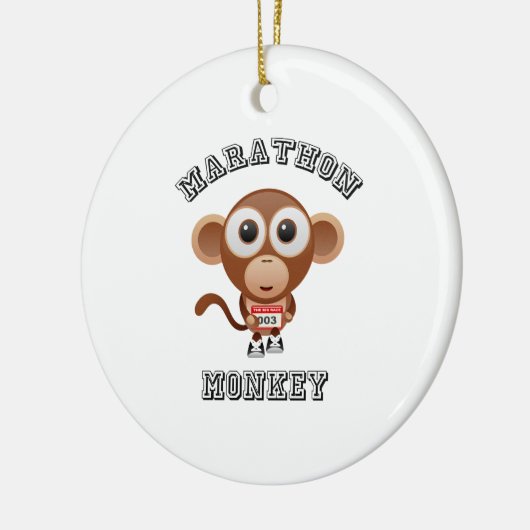 Marathon MOnkey Keramisch Ornament (Links)