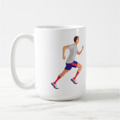 Marathon Naam Tijd en locatie Man Gepersonaliseerd Koffiemok (Links)