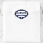 Marathon Oval voor atleten en toeschouwers Ronde Sticker (Tas)