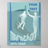 Marathon run memorabilia muur decor poster (Voorkant)