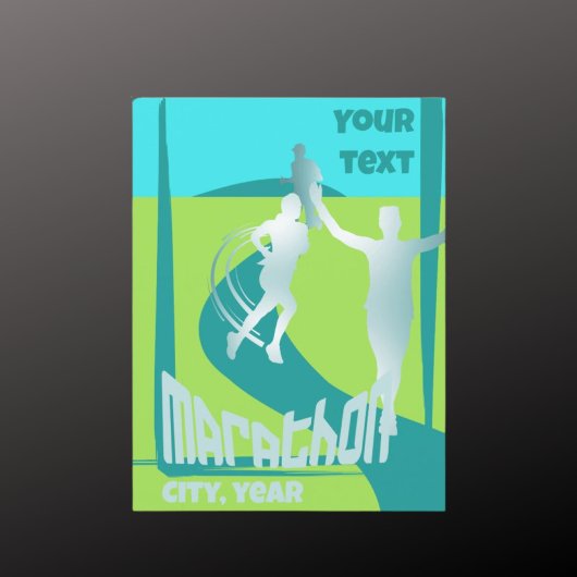 Marathon run runner club groet Briefkaart