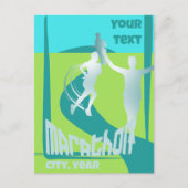 Marathon run runner club groet Briefkaart (Voorkant)