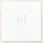 Marathon Runner eerste prijs Trophy Prijs Glazen Onderzetter (Achterkant)